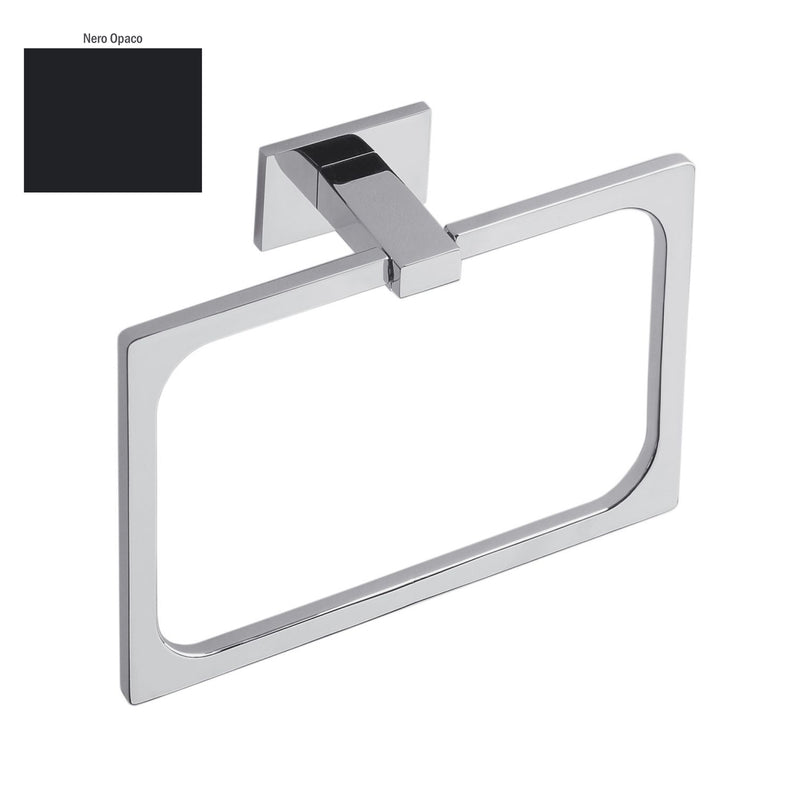 Porta salvietta ad anello nero opaco collezione Look di Colombo Design by CeramicStore | Lo specialista del tuo bagno
