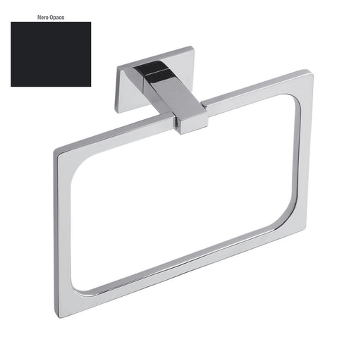 Porta salvietta ad anello nero opaco collezione Look di Colombo Design by CeramicStore | Lo specialista del tuo bagno