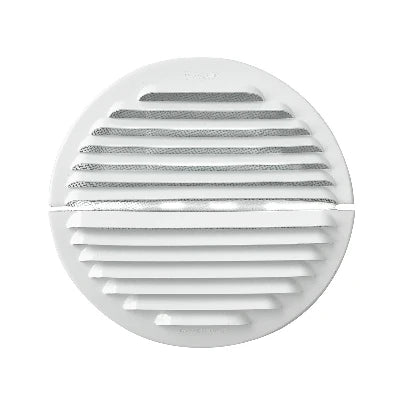 Griglia tonda dentro-fuori alluminio bianco diam. 150