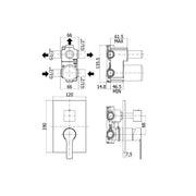 Miscelatore a incasso doccia 3 uscite Paffoni Red art. RED019CR by CeramicStore | Lo specialista del tuo bagno