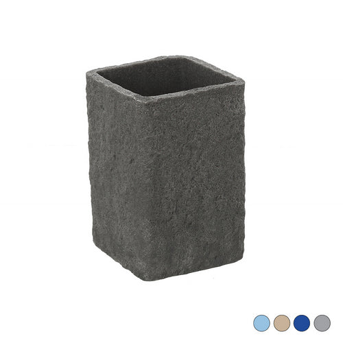 Porta spazzolino sabbia beige 7x7xh.10 8 cm