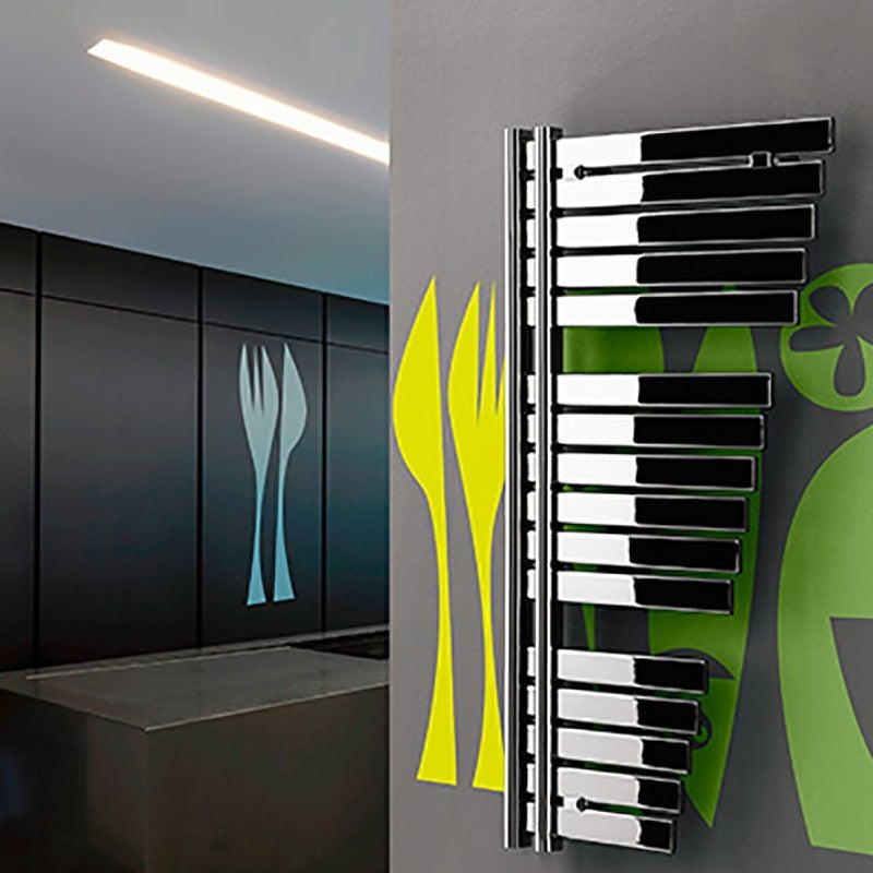 Towel warmer radiator Lazzarini Randa 1460x590 center distance 50 chro ...