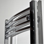 Termoarredo Lazzarini Sanremo curvo 1420x500 interasse 450 - Cromato by CeramicStore | Lo specialista del tuo bagno