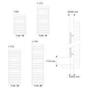 Termoarredo scaldasalviette Lazzarini Palermo 1512x500 interasse 450 cromato by CeramicStore | Lo specialista del tuo bagno