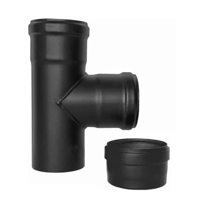 Raccordo a t 90 ffm pellet smaltato diam. 80