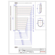 Termoarredo scaldasalviette Lazzarini Randa 1460x590 interasse 50 bianco by CeramicStore | Lo specialista del tuo bagno