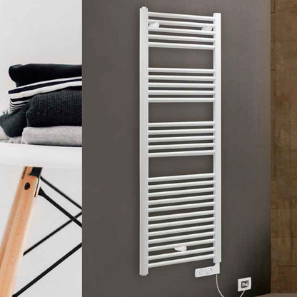 Termoarredo elettrico Lazzarini Cortina-Analogic 920x480 bianco 500 watt by CeramicStore | Lo specialista del tuo bagno