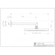 Soffione doccia quadrato Bossini CUBE 26x26 cm completo di braccio by CeramicStore | Lo specialista del tuo bagno