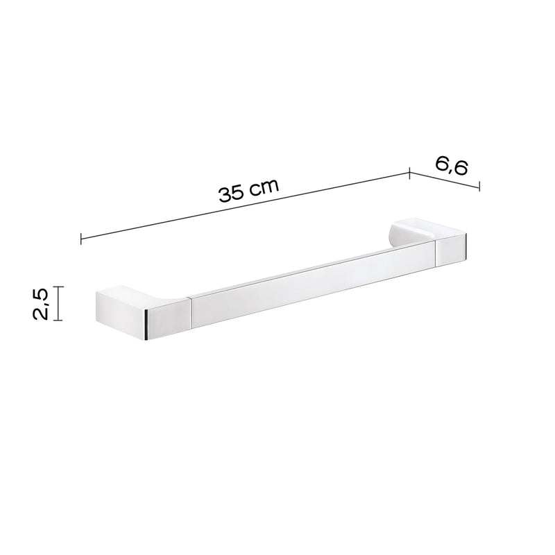 Portasalviette a muro Gedy serie Pirenei 35 cm - Cromato by CeramicStore | Lo specialista del tuo bagno