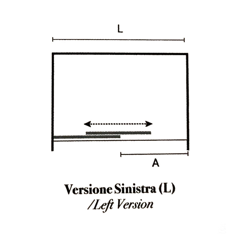 Porta doccia scorrevole sinistra cm 140 modello Lauren in cristallo temperato mm 8 by CeramicStore | Lo specialista del tuo bagno