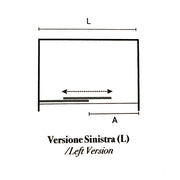 Porta doccia scorrevole sinistra cm 150 modello Lauren in cristallo temperato mm 8 by CeramicStore | Lo specialista del tuo bagno