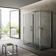 Porta doccia due scorrevoli apertura centrale cm 160 modello Lauren in cristallo temperato mm 8 by CeramicStore | Lo specialista del tuo bagno