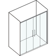 Porta doccia due scorrevoli apertura centrale cm 170 modello Lauren in cristallo temperato mm 8 by CeramicStore | Lo specialista del tuo bagno