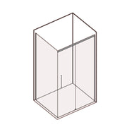 Box doccia rettangolare con apertura scorrevole verso destra cm 120x70 modello Lauren Carbon in cristallo temperato mm 8 e profili di colore nero by CeramicStore | Lo specialista del tuo bagno