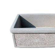 Lavello da esterno in cemento con finitura in martellinato cm 43x35x20h cm modello Idis by CeramicStore | Lo specialista del tuo bagno