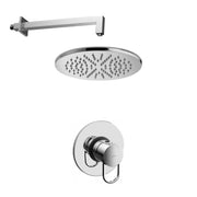 Set soffione doccia tondo Master e braccio doccia quadrato con miscelatore Joker cromo Paffoni by CeramicStore | Lo specialista del tuo bagno