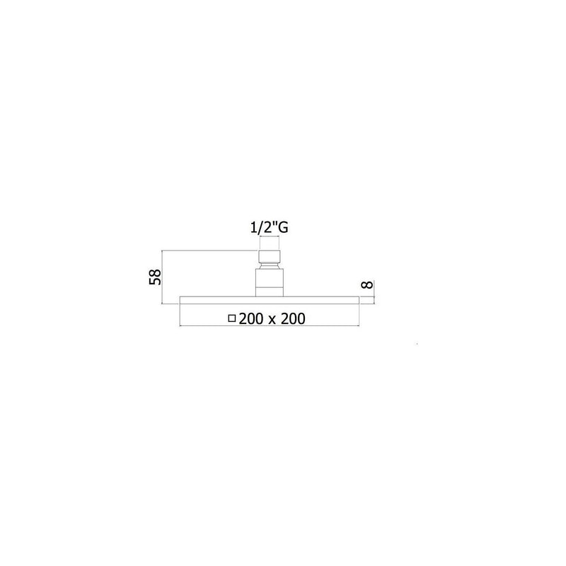 Soffione doccia serie Level-Rock modello ZSOF075ST 200x200mm steel looking Cromo Paffoni by CeramicStore | Lo specialista del tuo bagno