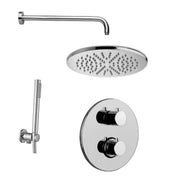 Set soffione doccia tondo con braccio doccia tondo e miscelatore termostatico con set doccia duplex cromo Paffoni by CeramicStore | Lo specialista del tuo bagno