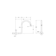 Braccio doccia modello retrà² in ottone cromato Keller Taps by CeramicStore | Lo specialista del tuo bagno