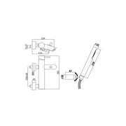 Miscelatore termostatico vasca con doccetta serie Light modello LIQ023NO nero opaco Paffoni by CeramicStore | Lo specialista del tuo bagno