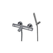 Miscelatore termostatico vasca con doccetta serie Light modello LIQ023ST steel looking Paffoni by CeramicStore | Lo specialista del tuo bagno