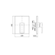 Miscelatore incasso doccia per PBOX 010 piastra ABS serie Elle modello ELBOX010CR cromato Paffoni by CeramicStore | Lo specialista del tuo bagno