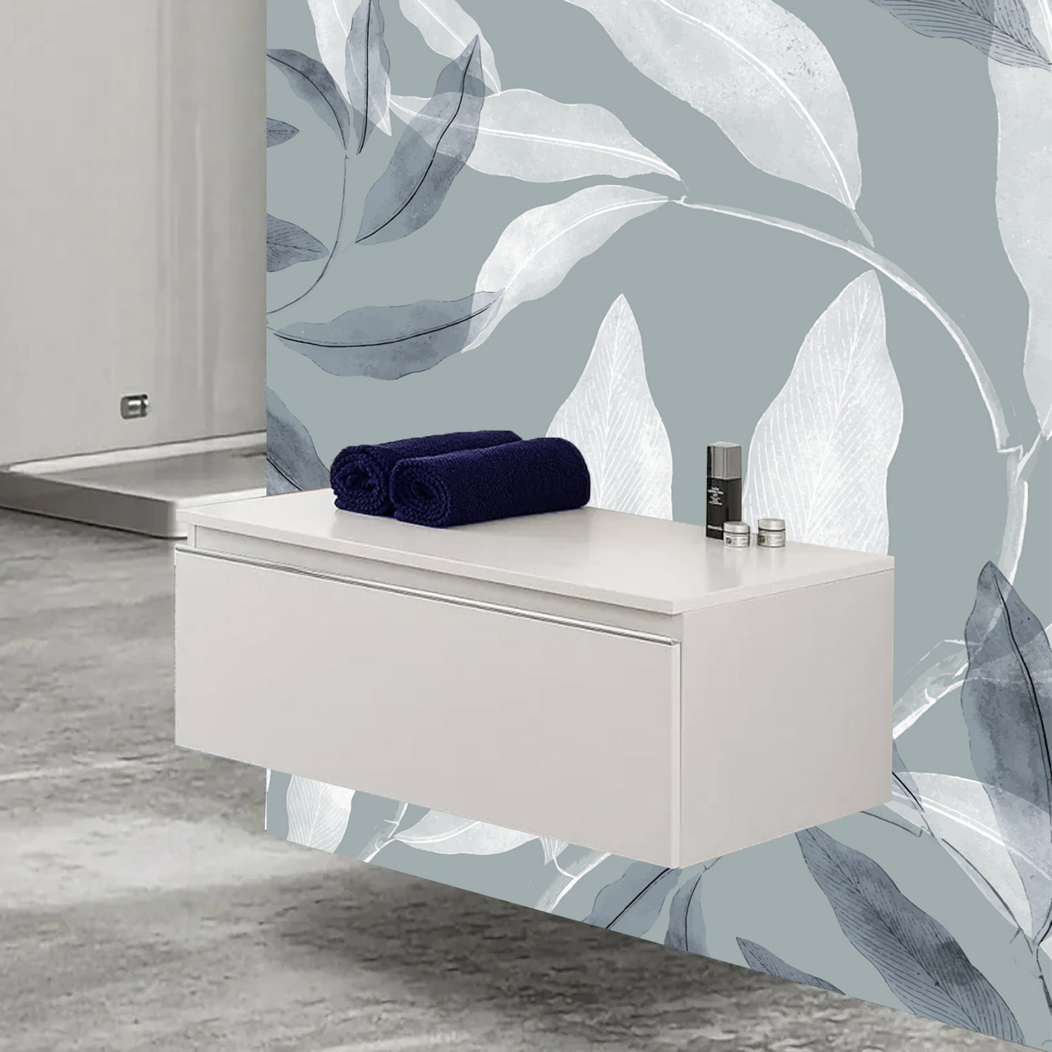 Cassettone Sospeso 80 cm in MDF bianco opaco con chiusura Soft-Close Linea Destiny by CeramicStore | Lo specialista del tuo bagno