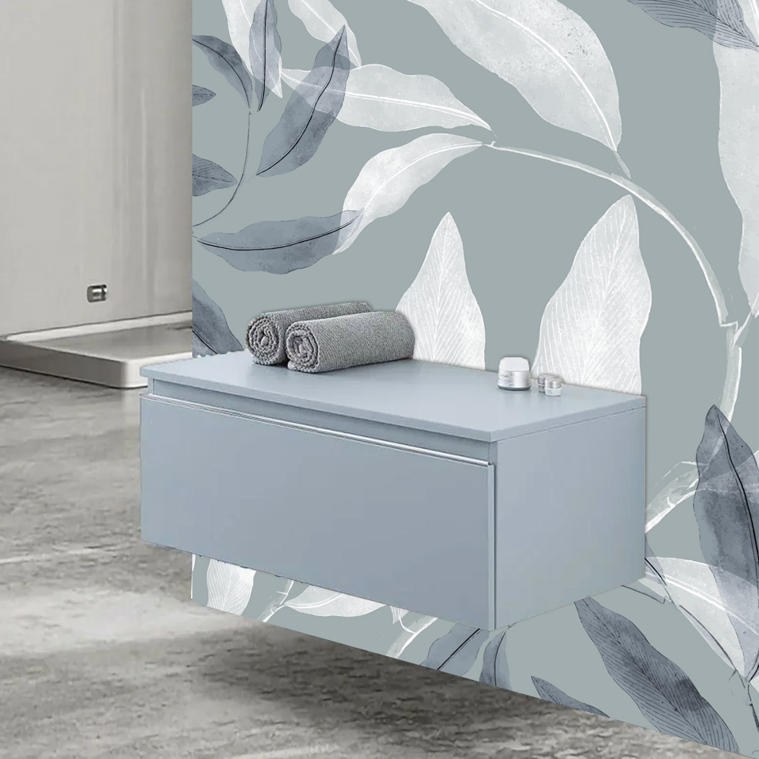 Cassettone Sospeso 80 cm in MDF bianco lucido con chiusura Soft-Close Cubi&Co Linea Destiny by CeramicStore | Lo specialista del tuo bagno