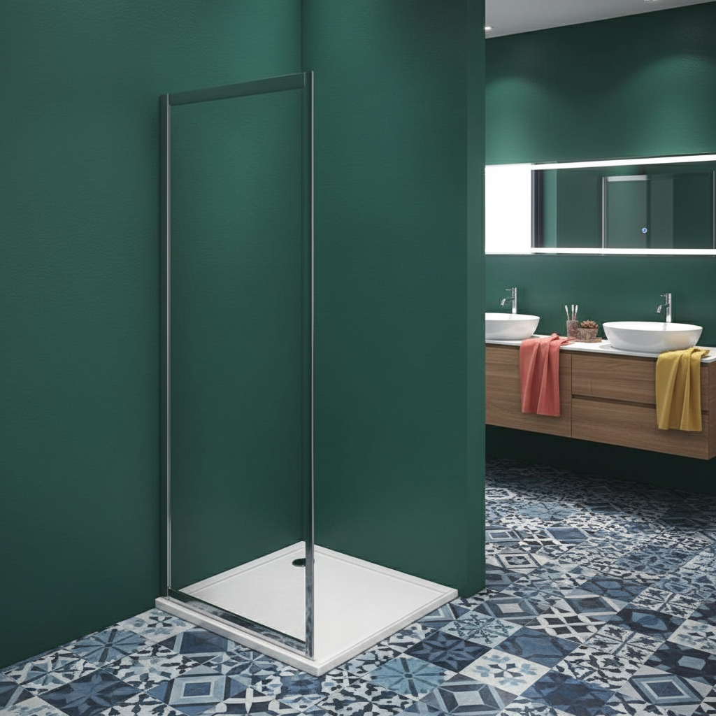 Festes Duschpaneel zur Kombination mit der Duschkabine Iconic 70 cm Antikalkglas Smart Clean