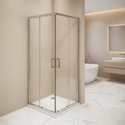 Box doccia Iconic cm 100x100 con apertura scorrevole angolare in Vetro anticalcare Smart Clean by CeramicStore | Lo specialista del tuo bagno