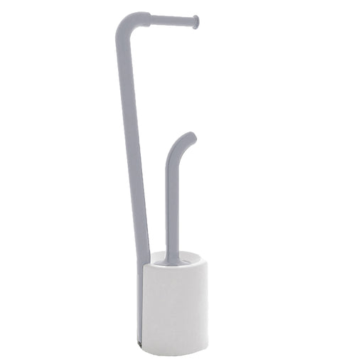 Piantana portarotolo e scopino Wc di Gedy serie Wendy - Bianco/Grigio