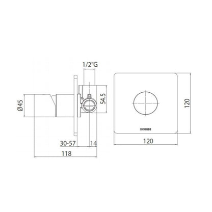 Kit miscelatore monocomando 1 via, placca murale, supporto doccia e doccino Paloma in Abs con flessibile Cromolux by CeramicStore | Lo specialista del tuo bagno