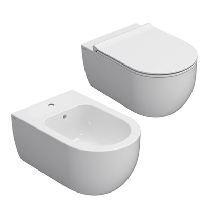 Sanitari sospesi senza brida 53 cm Ceramica Globo Mode Wc