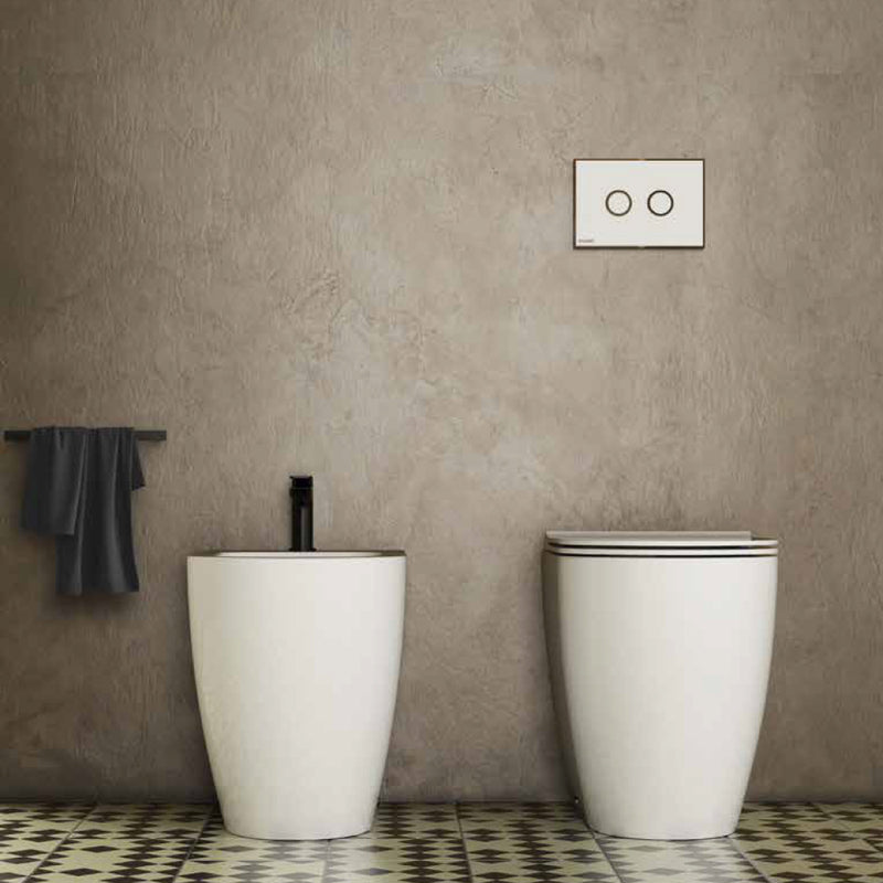 Sanitari filomuro rimless 53 cm Ceramica Globo Mode Wc scarico Multi