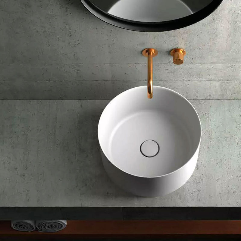 Lavandino da appoggio/sospeso cm à¸40x20h serie Core di Ceramica Galassia -  Bianco Matt