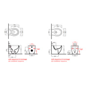 Bidet filomuro da 50 cm collezione Le Fiabe da Hatria