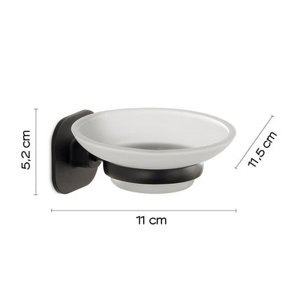 Portasapone in acciaio inox e cromall Teide di Gedy - Nero Matt by CeramicStore | Lo specialista del tuo bagno
