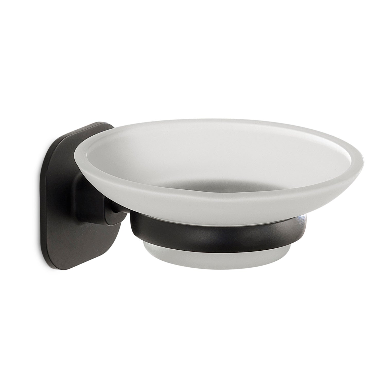 Portasapone in acciaio inox e cromall Teide di Gedy - Nero Matt by CeramicStore | Lo specialista del tuo bagno