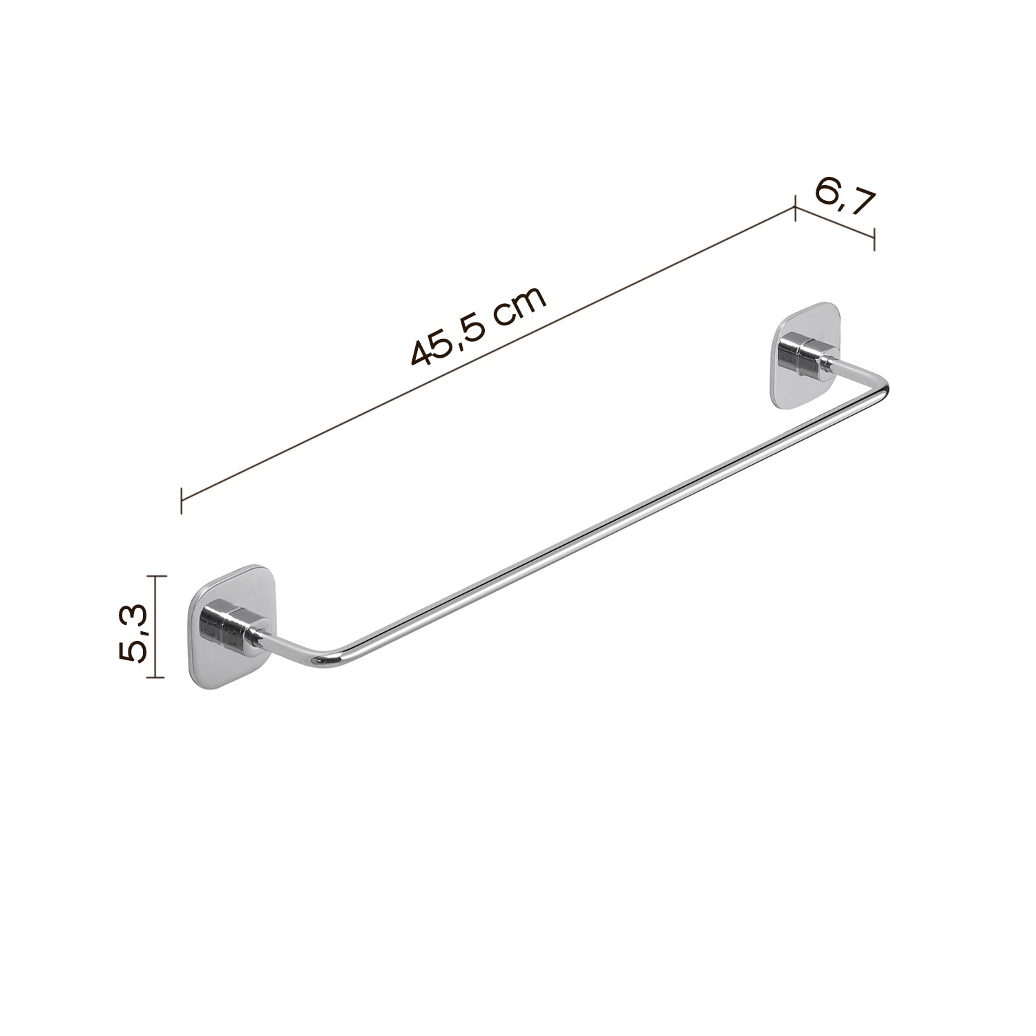 Porta asciugamani 45 cm in acciaio inox e cromall Teide di Gedy - Cromato by CeramicStore | Lo specialista del tuo bagno