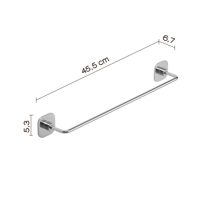 Porta asciugamani 45 cm in acciaio inox e cromall Teide di Gedy - Cromato by CeramicStore | Lo specialista del tuo bagno