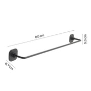 Porta asciugamani 60 cm in acciaio inox e cromall Teide di Gedy - Nero Matt by CeramicStore | Lo specialista del tuo bagno