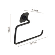 Porta asciugamani ad anello in acciaio inox e cromall Teide di Gedy - Nero Matt by CeramicStore | Lo specialista del tuo bagno