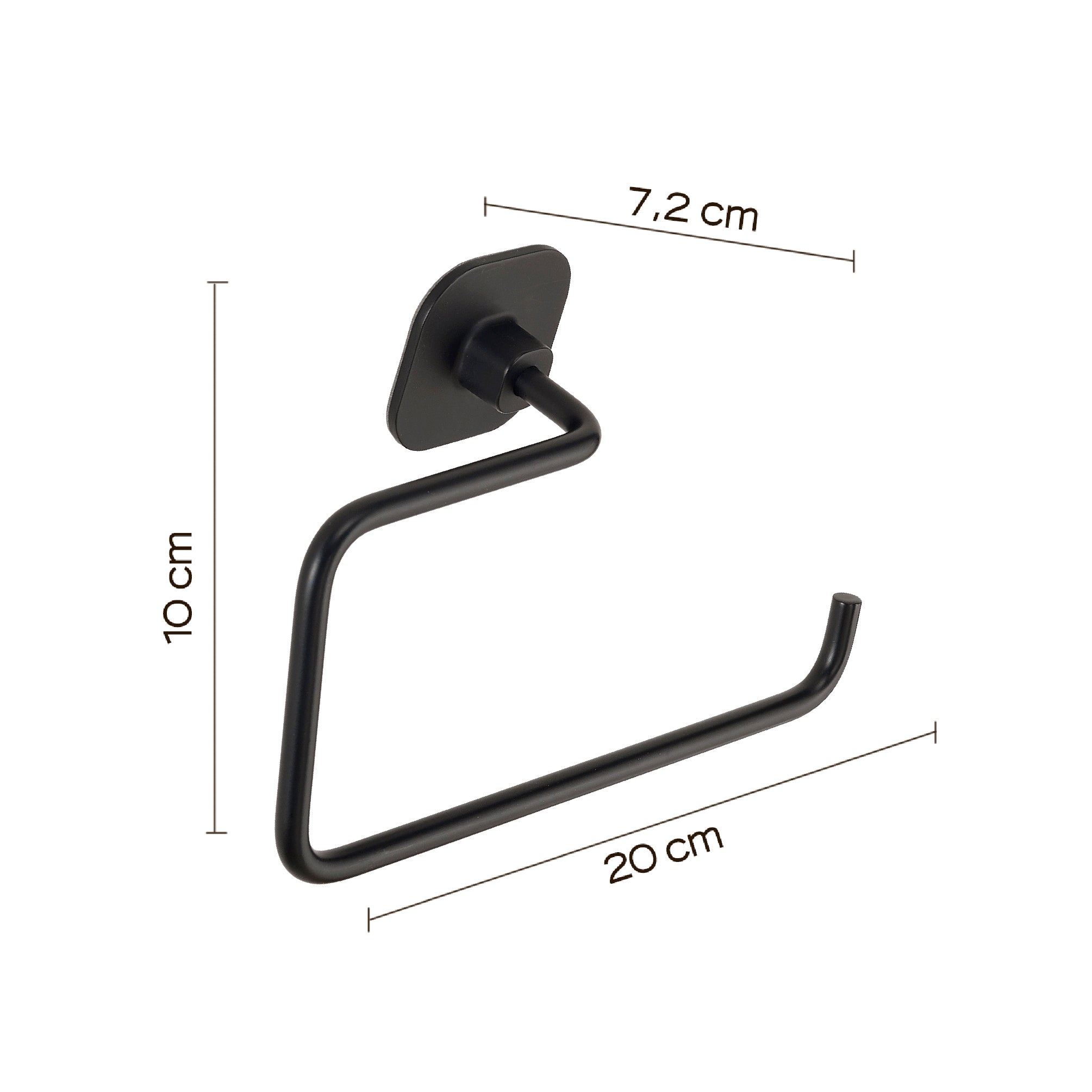 Porta asciugamani ad anello in acciaio inox e cromall Teide di Gedy - Nero Matt by CeramicStore | Lo specialista del tuo bagno