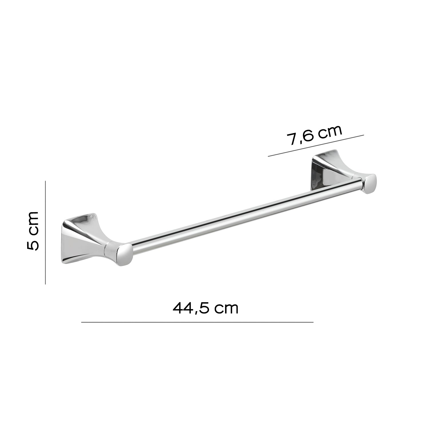 Porta asciugamani 45 cm a muro di Gedy serie Cervino - Cromato by CeramicStore | Lo specialista del tuo bagno