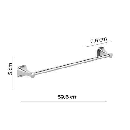 Porta asciugamani 60 cm a muro di Gedy serie Cervino - Cromato by CeramicStore | Lo specialista del tuo bagno