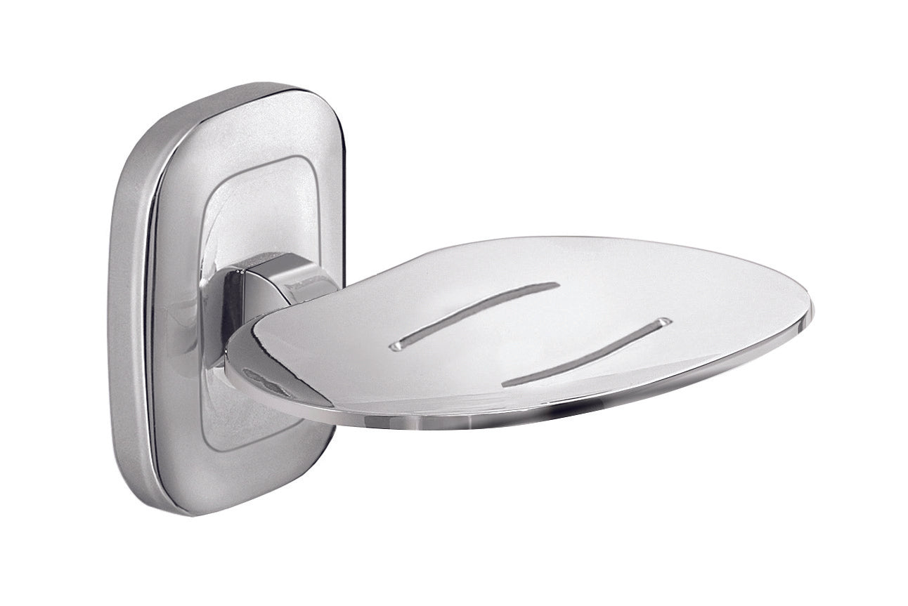 Portasapone inamovibile a parete di Gedy serie Everest - Cromato by CeramicStore | Lo specialista del tuo bagno
