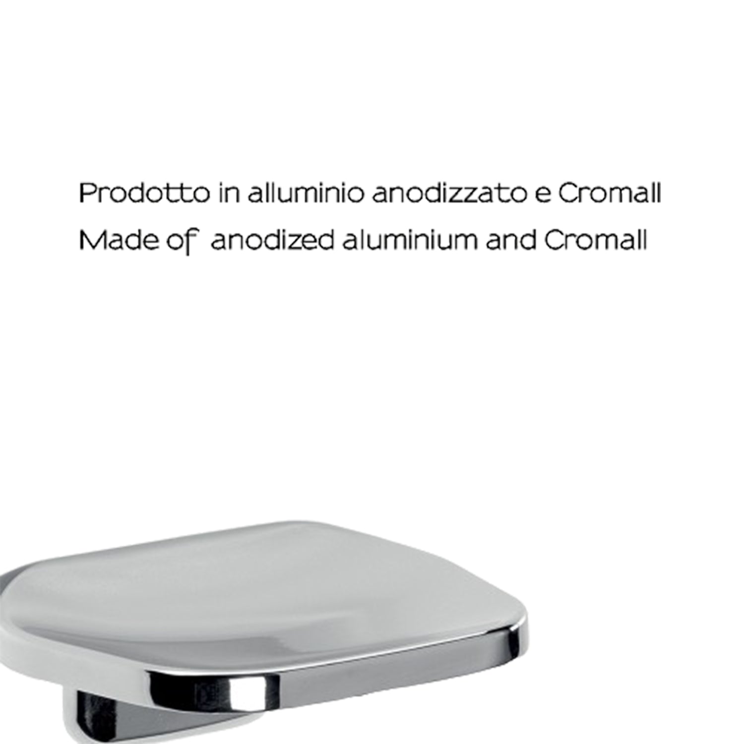Portasapone a muro in alluminio anodizzato di Gedy serie K2 - Cromato by CeramicStore | Lo specialista del tuo bagno
