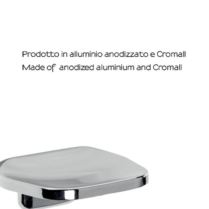 Portasapone a muro in alluminio anodizzato di Gedy serie K2 - Cromato by CeramicStore | Lo specialista del tuo bagno