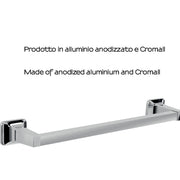 Porta asciugamani 45 cm in alluminio anodizzato di Gedy serie K2 - Cromato by CeramicStore | Lo specialista del tuo bagno