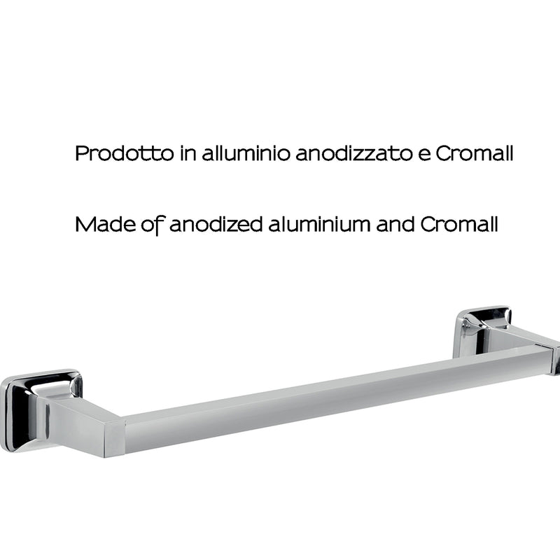 Porta asciugamani 45 cm in alluminio anodizzato di Gedy serie K2 - Cromato by CeramicStore | Lo specialista del tuo bagno